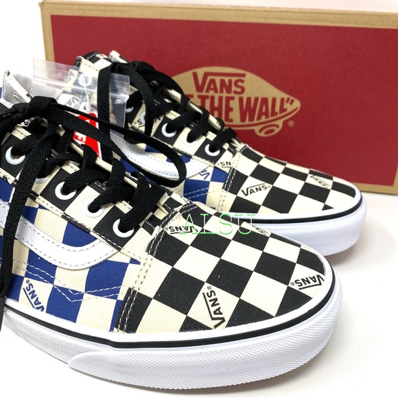 💖MEGA SALE💖VANS Old Skool Big Check Canvas Navy Casual Women’s VN0A4U3BWRT - Picture 3 of 10